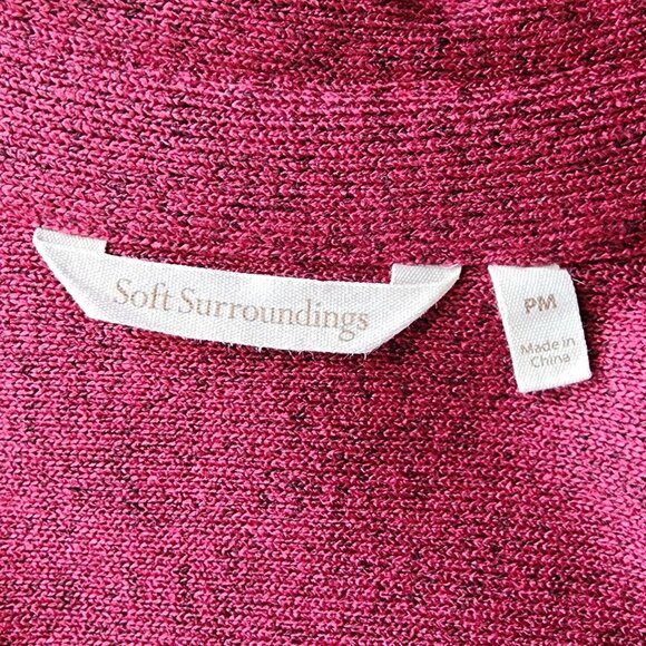 Soft Surroundings Womens PM Petites Jacket Willow Shacket Snap Button Fleece - Picture 9 of 12